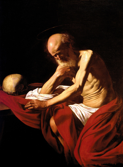 Caravaggio St. Jerome in meditation