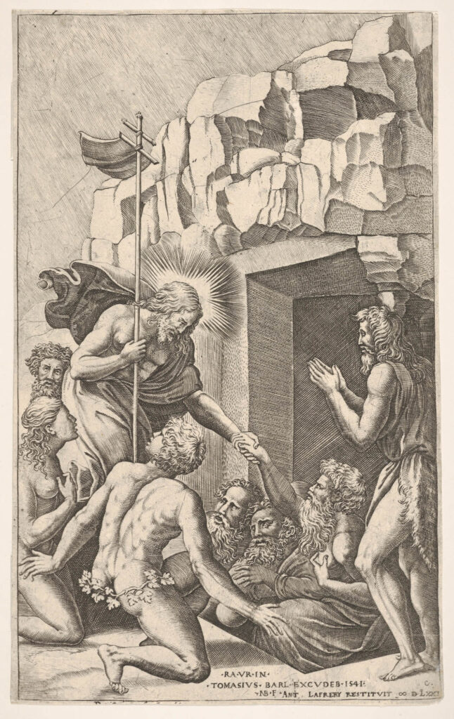 Christ in Limbo, after Raphael, print, Nicolas Beatrizet, after Raphael (Raffaello Sanzio or Santi)