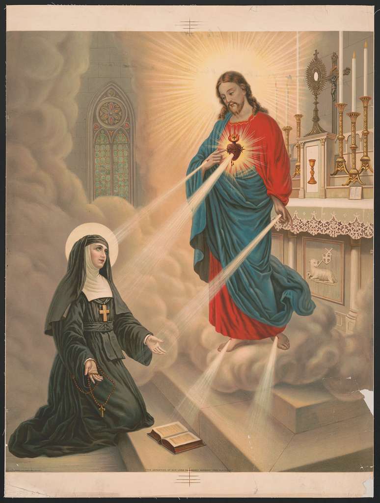 The apparition of our Lord to blessed Margaret Mary Alacoque